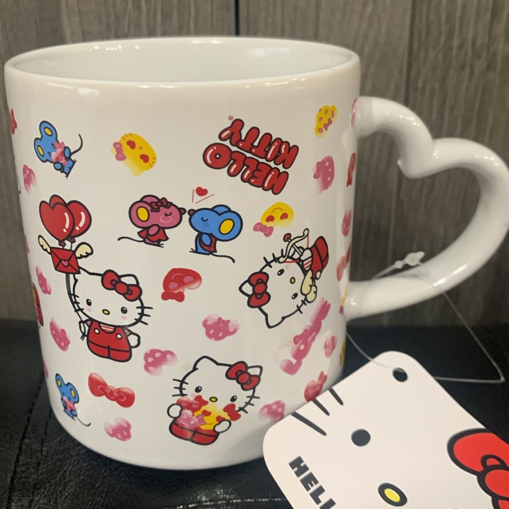 New Hello Kitty As Cupid Love Mug With Heart Handle By Sanrio - Picture 3 of 10